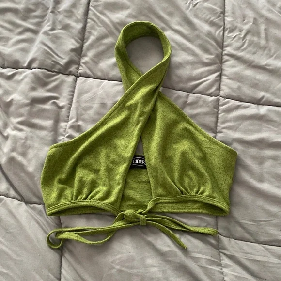 Green halter top from cider. - Picture 1 of 4